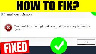 How To Fix "You don't have enough system and video memory to start game" In The Last of Us