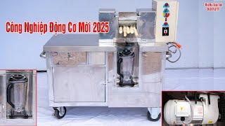 Xe Nước Mía Công Nghiệp 3 Lô 2000w Động Cơ Mới Có Đánh Bọt Mẫu 2025