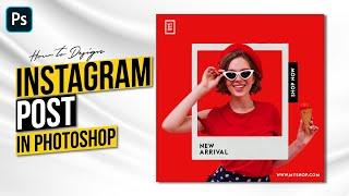 Social Media Post Design - Photoshop Tutorial (Instagram Facebook Banner)