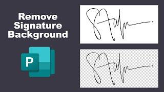 How to remove Signature background in Publisher