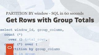 Window functions PARTITION BY - SQL in 60 seconds #shorts