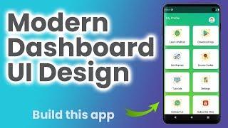 Modern Dashboard UI Design Android Studio Tutorial