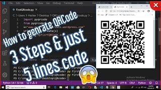 Generate QR Code using pyqrcode module ||Python Beginners||QR Code Python