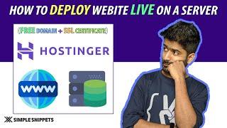 How to Deploy a Website LIVE on a Server with FREE Domain & SSL certificate | Web Hosting Tutorial