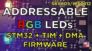 STM32 + RGB LEDs Firmware Tutorial (TIM + DMA) - Phil's Lab #136