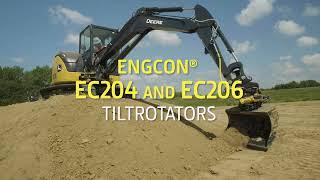 Engcon® EC204 and EC206 Tiltrotators | John Deere Compact Excavator Attachments