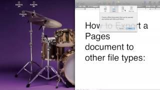 Mac How to Export a Pages document to Word, PDF, RTF or Text