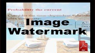 How to Add Image Watermark in PDF Document by using adobe acrobat pro