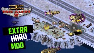 Red Alert 2 | Extra Hard Mod | Small Island, Large Kirov Fleet | 1 vs 7 brutal ai