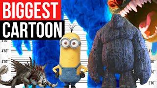 Biggest Animated Cartoon Monsters | Size Comparison