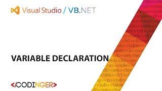 VB NET - Variable Declaration