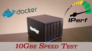 Installing Docker and deploying a iperf container on Synology NAS with 10gbe Network Test