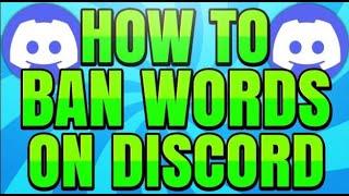 how to block bad words on discord