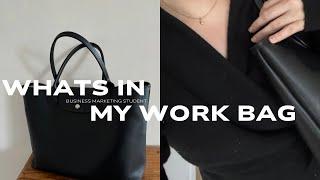 What's in my work/uni bag? 2025 work bag reset | Longchamp city tote bag | ft. car essentials