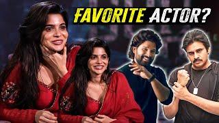 Favorite Actor? ft, Divya Bharathi | Pawan Kalyan | Allu Arjun | TFPC