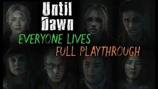 Until Dawn: Full Playthrough - Everyone lives (no commentary) PS4