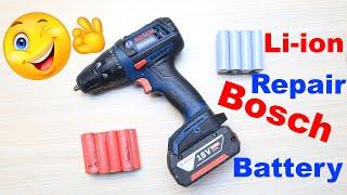 BOSCH 18 Volt Fixing a Bad Lithium Ion Battery 4Ah to 6Ah