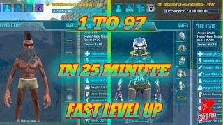 ARK: Mobile | HOW TO LEVEL UP FAST | 1TO 97 IN 25 MINUT