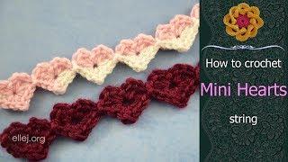 How To Crochet Heart Strings • Step by Step Crochet Tutorial • ellej.org