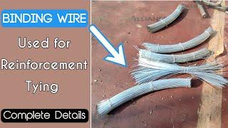 Binding wire used in construction l Rebar Tying Complete Details