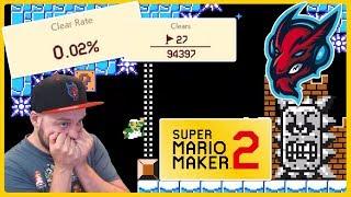 The Hardest Challenge So Far (0.02%): Dark Side of The Sponge by Ryukahr - Super Mario Maker 2