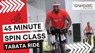 Free 45 Minute Spin Class |  Burn up to 600 Calories with Tabata Drills & Power Surges