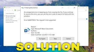 An Unexpected Error Is Keeping You From Copying the File [Solution]