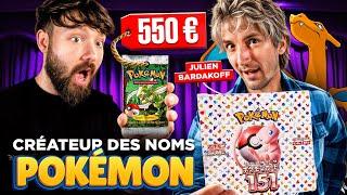 OUVERTURE BOOSTER POKEMON RARE AVEC LE CRÉATEUR DES NOMS POKEMON ( Julien Bardakoff )