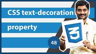 CSS text-decoration Property | How to Underline Text in CSS | HTML u Tag - CSS Tutorial 48