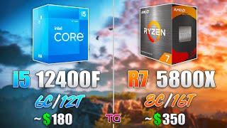 Core i5 12400F vs Ryzen 7 5800X - Test in 8 Games