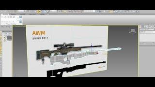 Tutorial on Modeling a AWM Sniper Rifle in 3dsmax. ( Part 1)