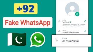 How To Create Fake WhatsApp Account With Pakistani Number | Fake WhatsApp Pakistan Number