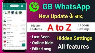 Gb Whatsapp v20.50 A to Z settings and Hidden Features | Gb Whatsapp new update 2024