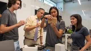 Ransom Everglades School students test their experiment to be carried by NASA rocket