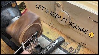 Turning The Most Beautiful Walnut - Square Blank To Square Rimmed Bowl - Copper Owl Woodturning