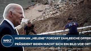 USA: Hurrikan "Helene" fordert viele Opfer! Suche nach Vermissten läuft | Präsident Biden vor Ort