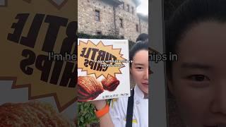 chef friends try TURTLE CHIPS (churros flavor) for the first time #ratingkoreanfood #shorts