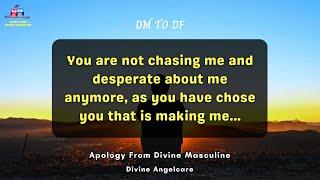 DM TO DF TODAY | Apology From Divine Masculine | You are not chasing me