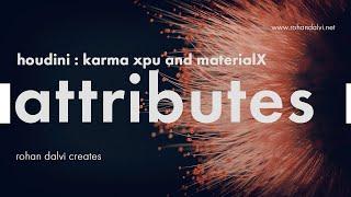 Karma XPU and materialX - lesson 4  - Attributes