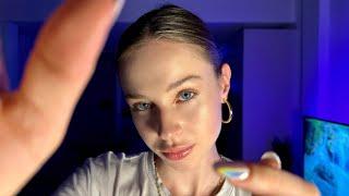 Touching Your Face Until You Fall Asleep ASMR  | Face Tracing & Tapping, Ear Massage, Brushing