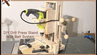 DIY Drill Press Stand with  Belt System