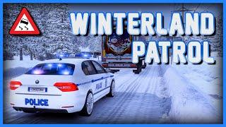 ️Police Patrol in the SNOW | Winterland TruckersMP