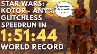 Star Wars: Knights of the Old Republic - Any% Glitchless in 1:51:44 (World Record)