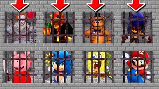 Minecraft PE : DO NOT CHOOSE THE WRONG PRISON! (PrestonPlayz, Sonic.EXE & Spongebob)