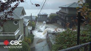 Heavy rain causes flooding on the North Shore