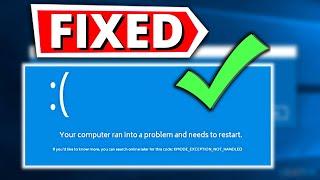 How To Fix Windows 10 Error Kmode Exception Not Handled
