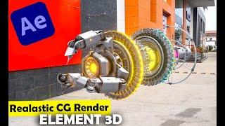 Element 3d realistic render | After Effect Tutorial | BFX Factory