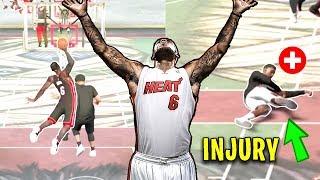 MIAMI LEBRON JAMES RAREST CONTACT DUNKS AT THE PARK! NBA 2K20