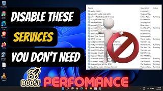 Disable THESE 12 Windows SERVICES Right Now (Boost Speed Instantly)