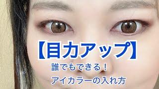 目力アップするアイカラーの入れ方　#メイク動画 #アイシャドウ #目力